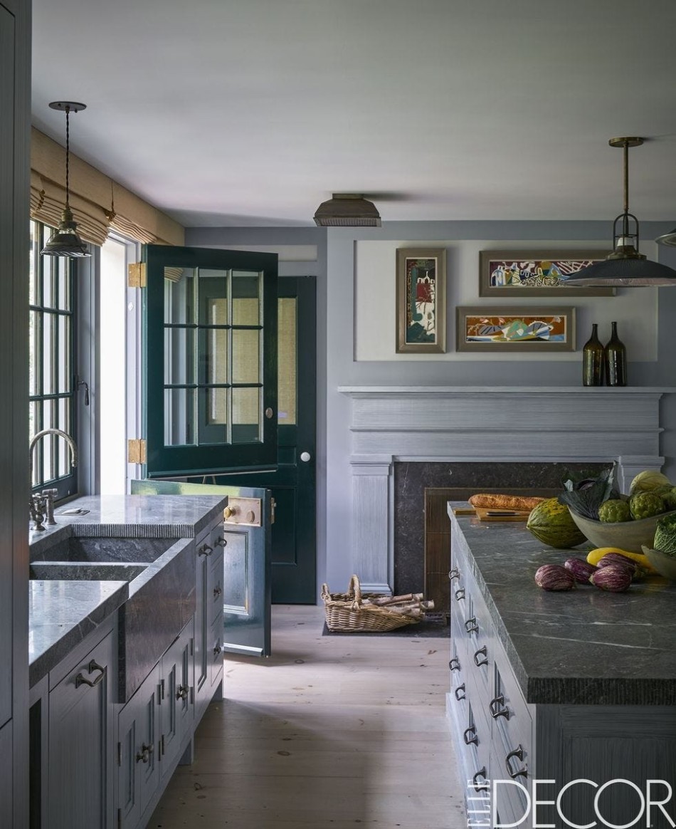 5 Best Gray Kitchen Ideas - Photos of Modern Gray Kitchen  - grey kitchen cabinets with black countertops