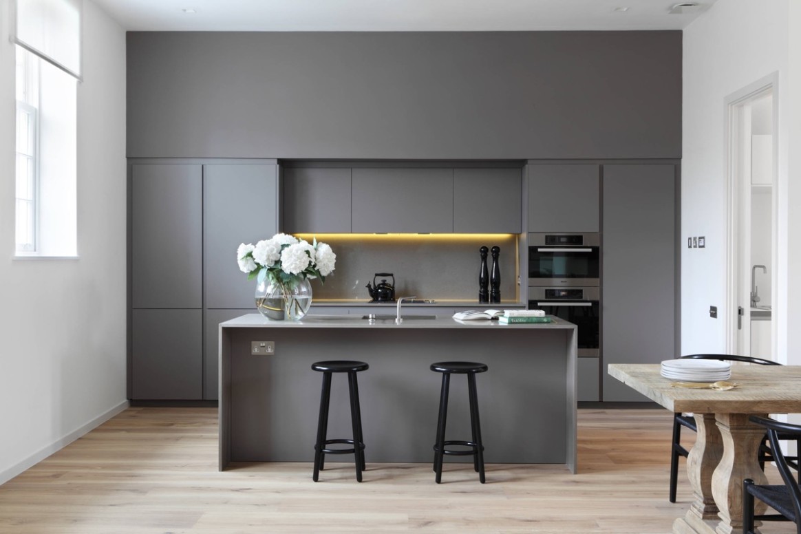 5 Gorgeous Grey Kitchens - grey kitchen walls