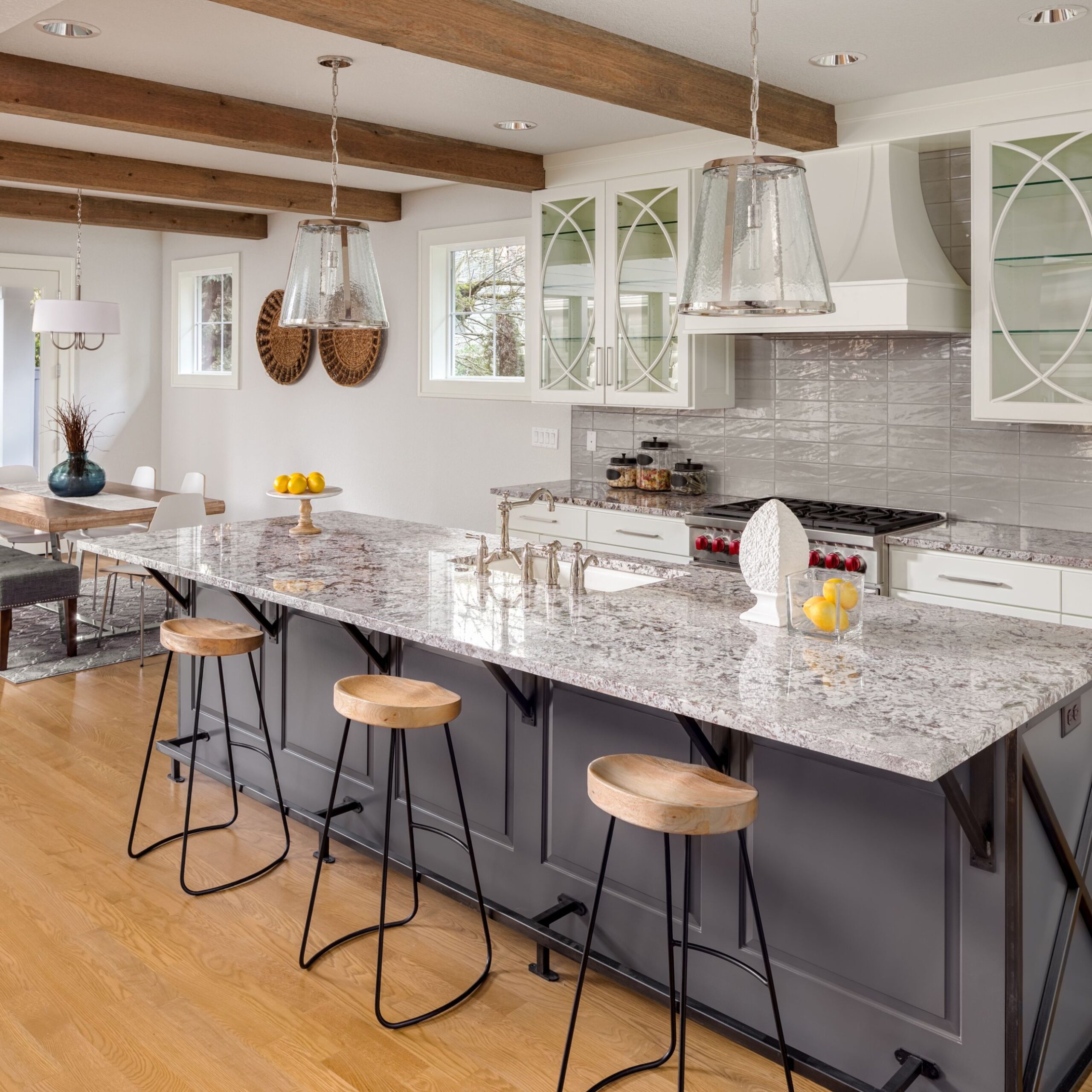 5 Granite Countertop Color Options for Your Kitchen - what color granite looks best with white cabinets?