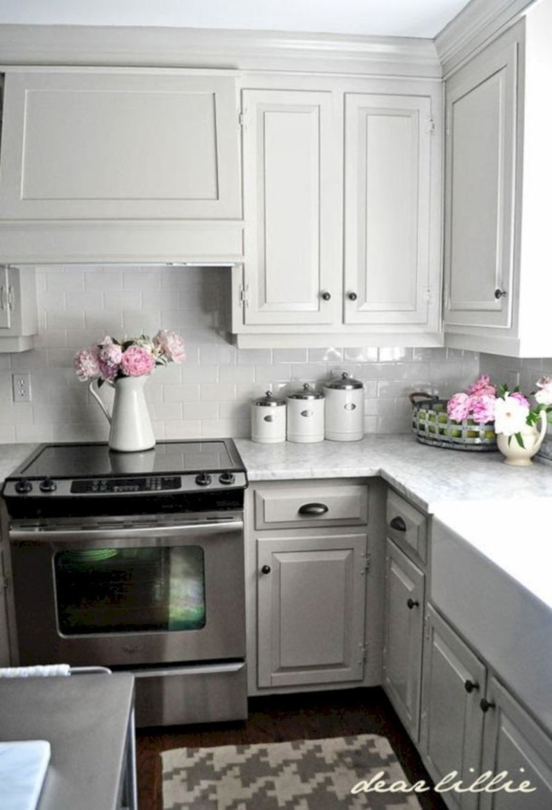 5 Grey Kitchen Cabinet Makeover Ideas - GODIYGO.COM  Kitchen