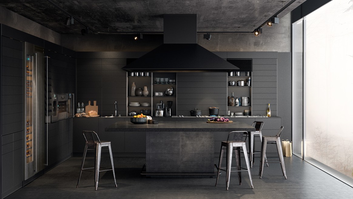 5 Stunning Black Kitchens That Tempt You To Go Dark For Your Next  - black and grey kitchen designs