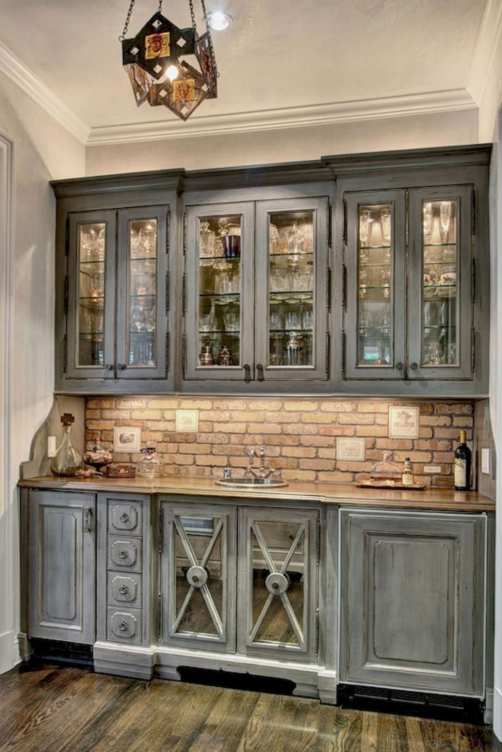 5+ Ways To Style Grey Kitchen Cabinets - antique gray kitchen cabinets