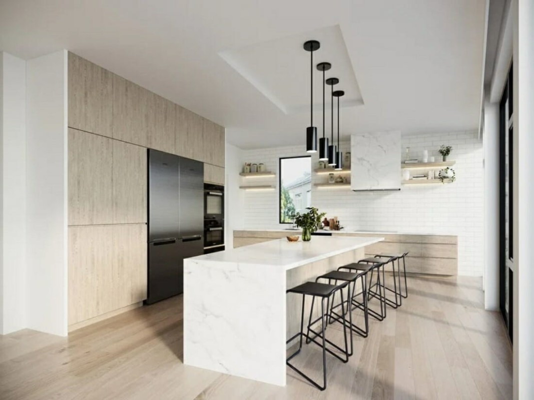Before & After: Modern White Kitchen Design Online - Decorilla - white kitchen designs modern