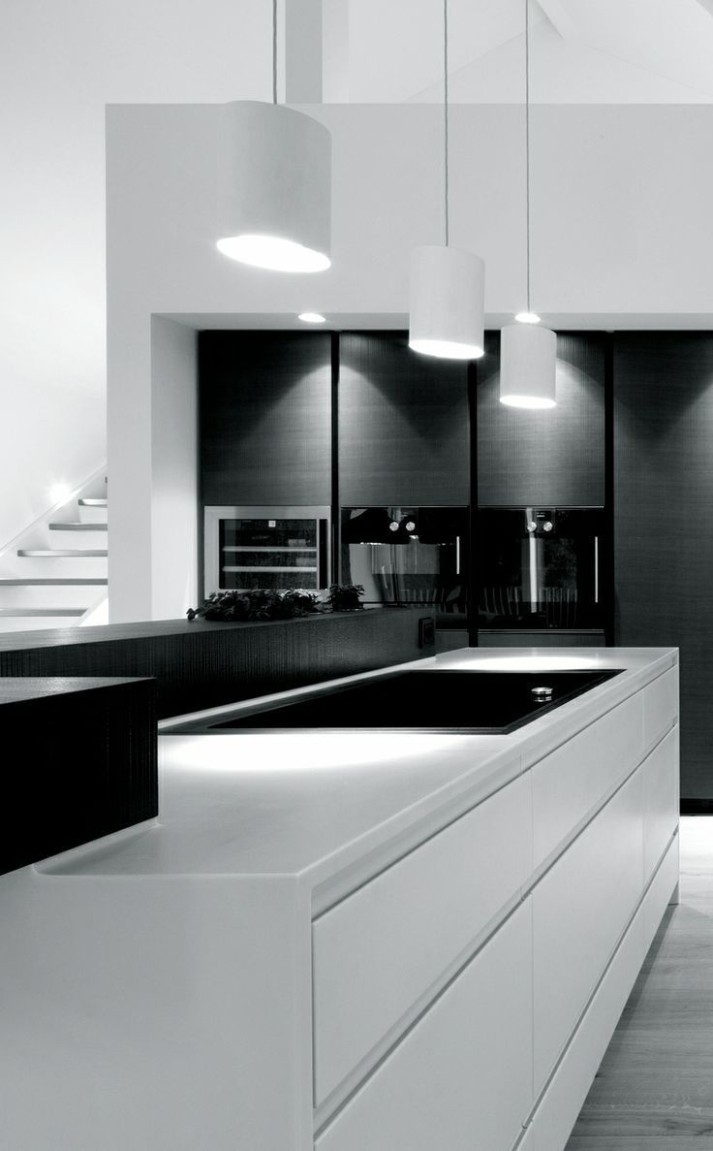 Black White Kitchens -  White Kitchens, Kitchens and Bistro Decor  - black and white kitchen ideas pinterest