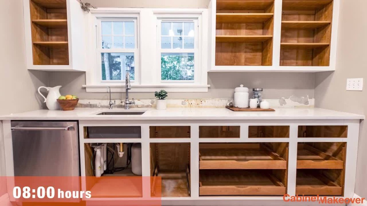 Cabinet Makeover at The Home Depot - how much does cabinet refacing cost at home depot?