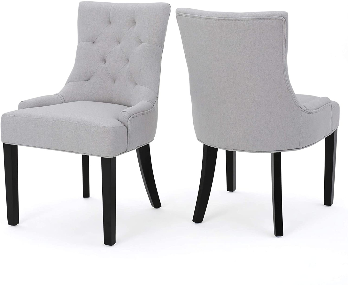 Christopher Knight Home Hayden Fabric Dining Chairs, 3-Pcs Set, Light Grey - grey kitchen chairs
