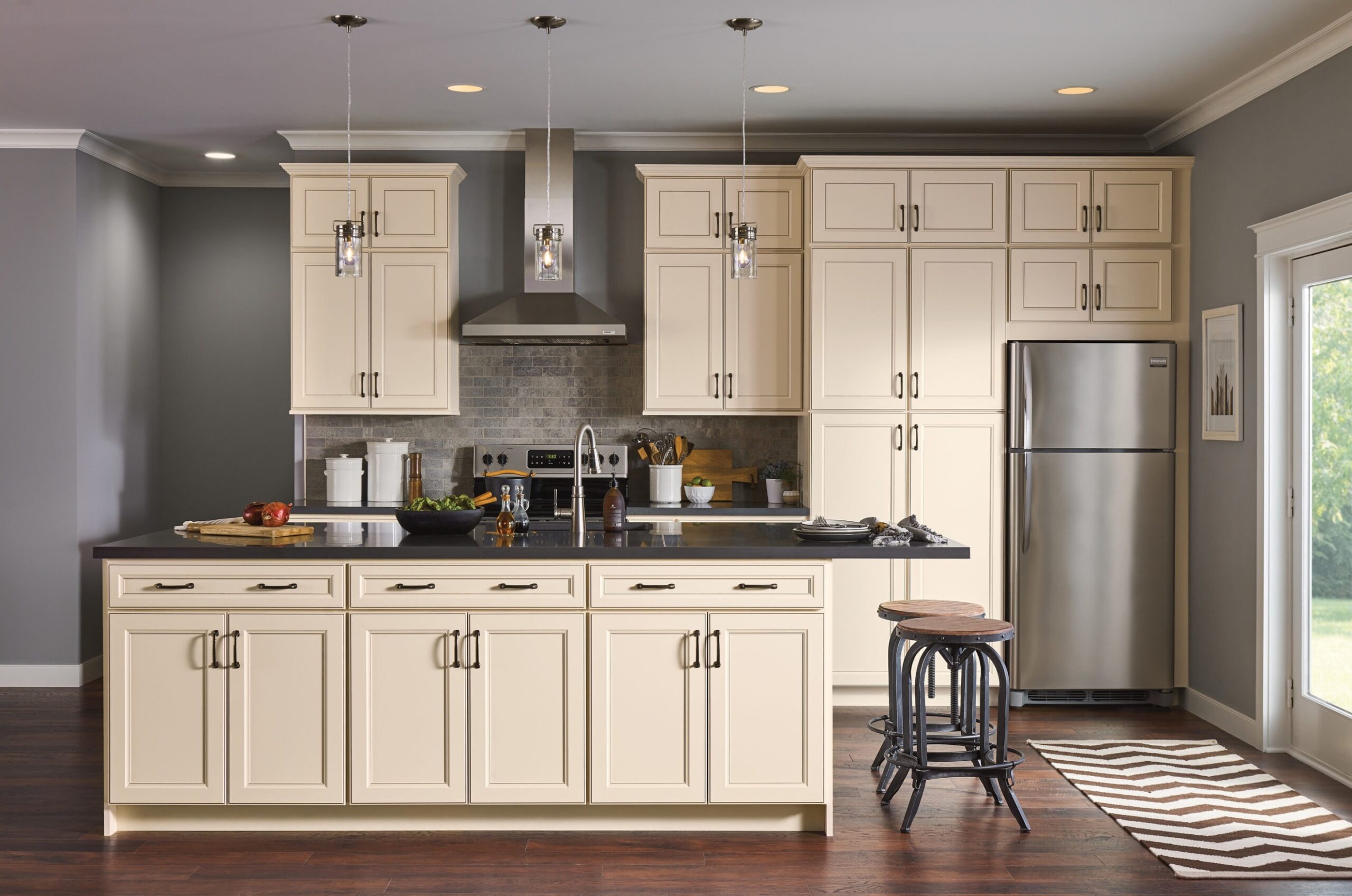 Diamond NOW Caspian Toasted Antique Off-White Kitchen Cabinet Collection - lowes kitchen cabinet