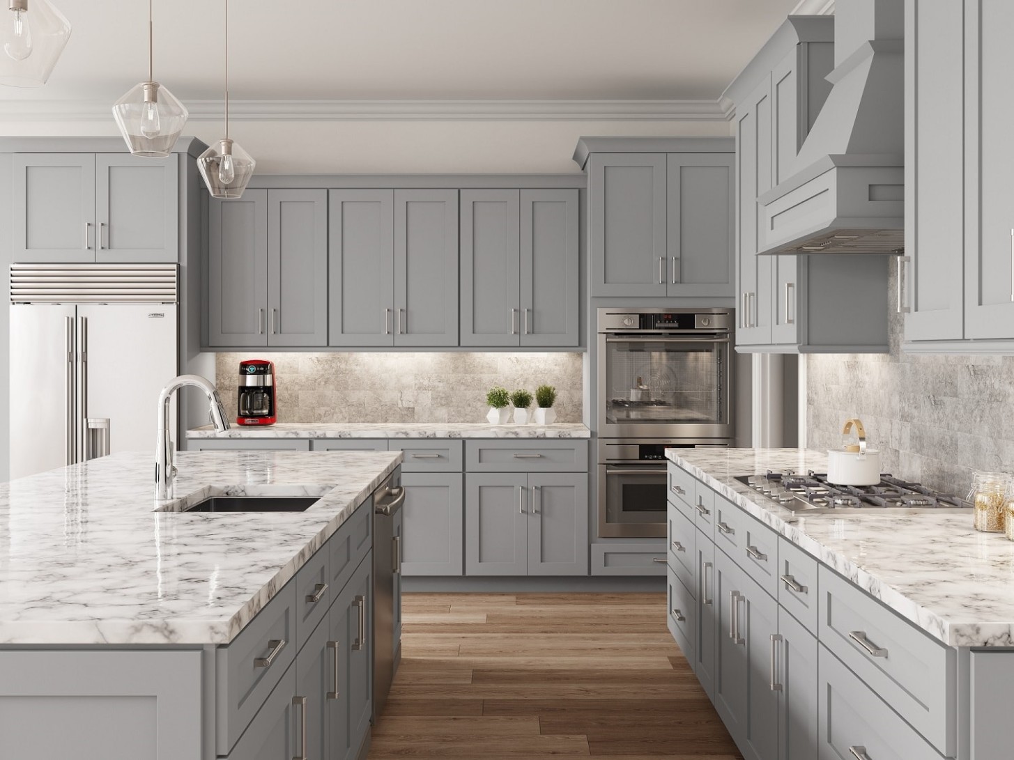 Dove Grey Shaker - Kitchen Cabinets - dove grey kitchen cabinets