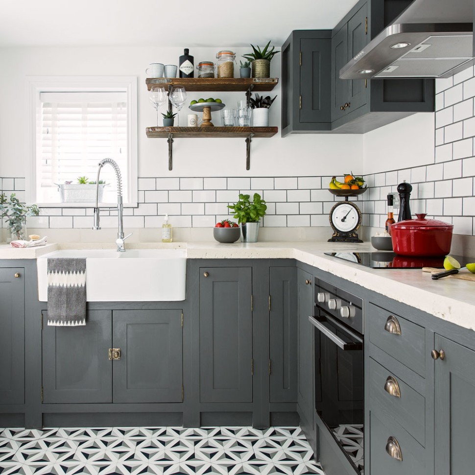 Grey kitchen ideas: 3 design tips for cabinets, worktops and walls - dark grey kitchen
