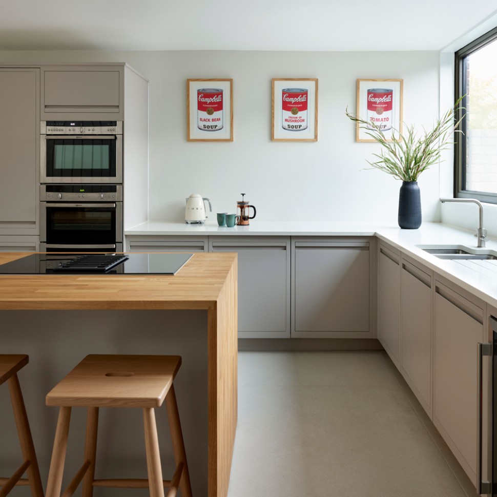 Grey kitchen ideas: 5 design tips for cabinets, worktops and walls - grey and wood kitchen