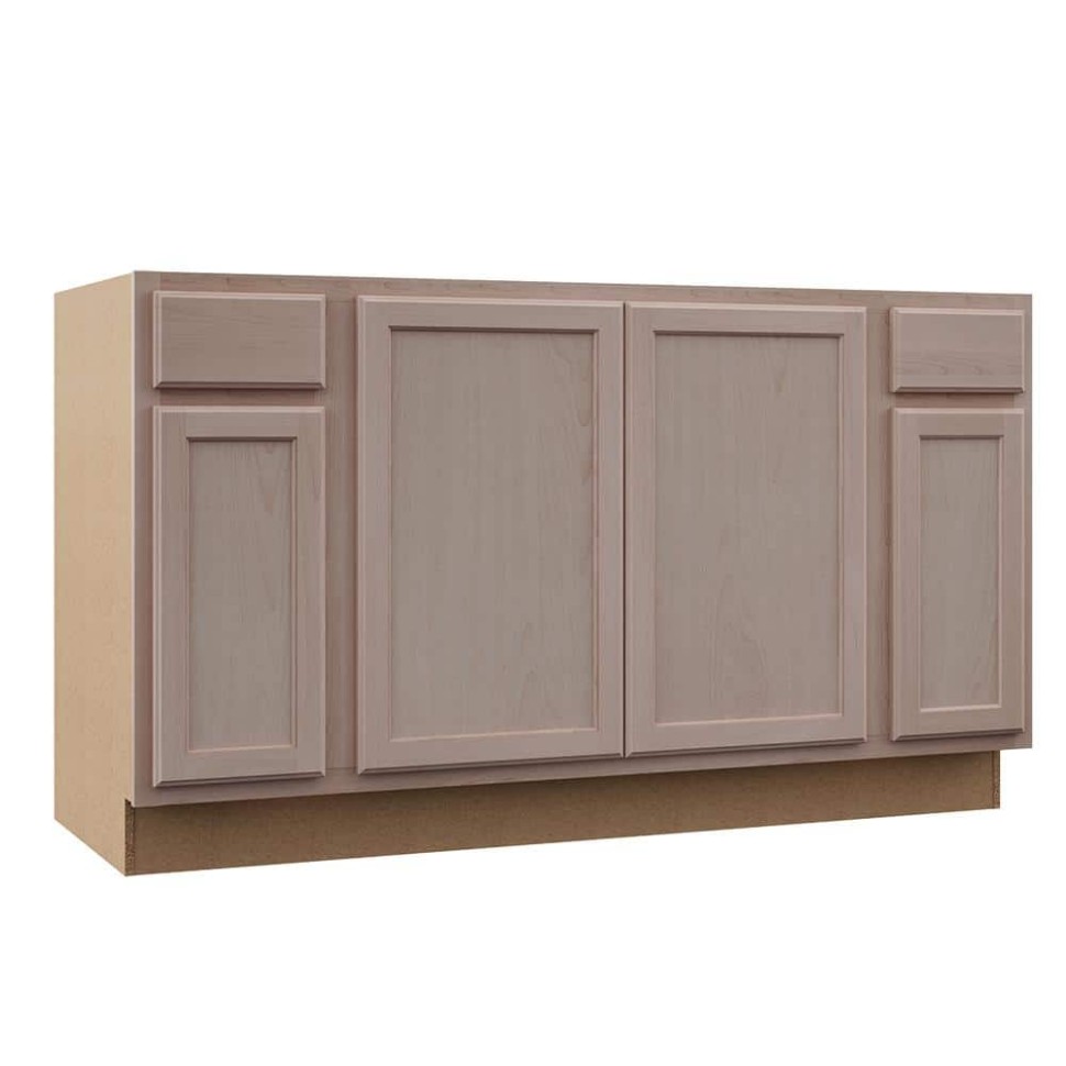 Hampton Bay Hampton Unfinished Recessed Panel Stock Assembled Sink  - kitchen cabinets from home depot