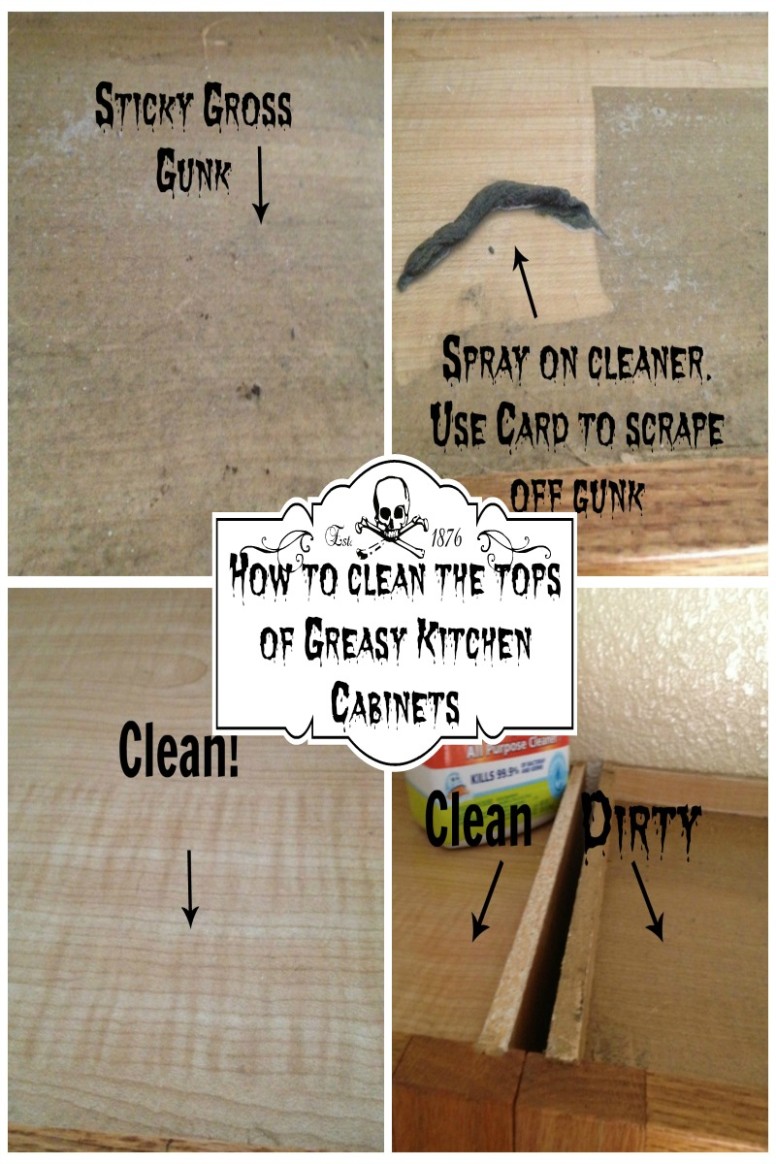 How To Clean The Tops Of Greasy Kitchen Cabinets - Secret Tip – My  - how do you get grease off white cabinets?