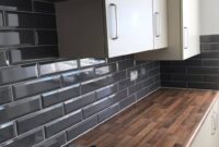Marylebone Dark Grey  Black and grey kitchen, Kitchen tiles