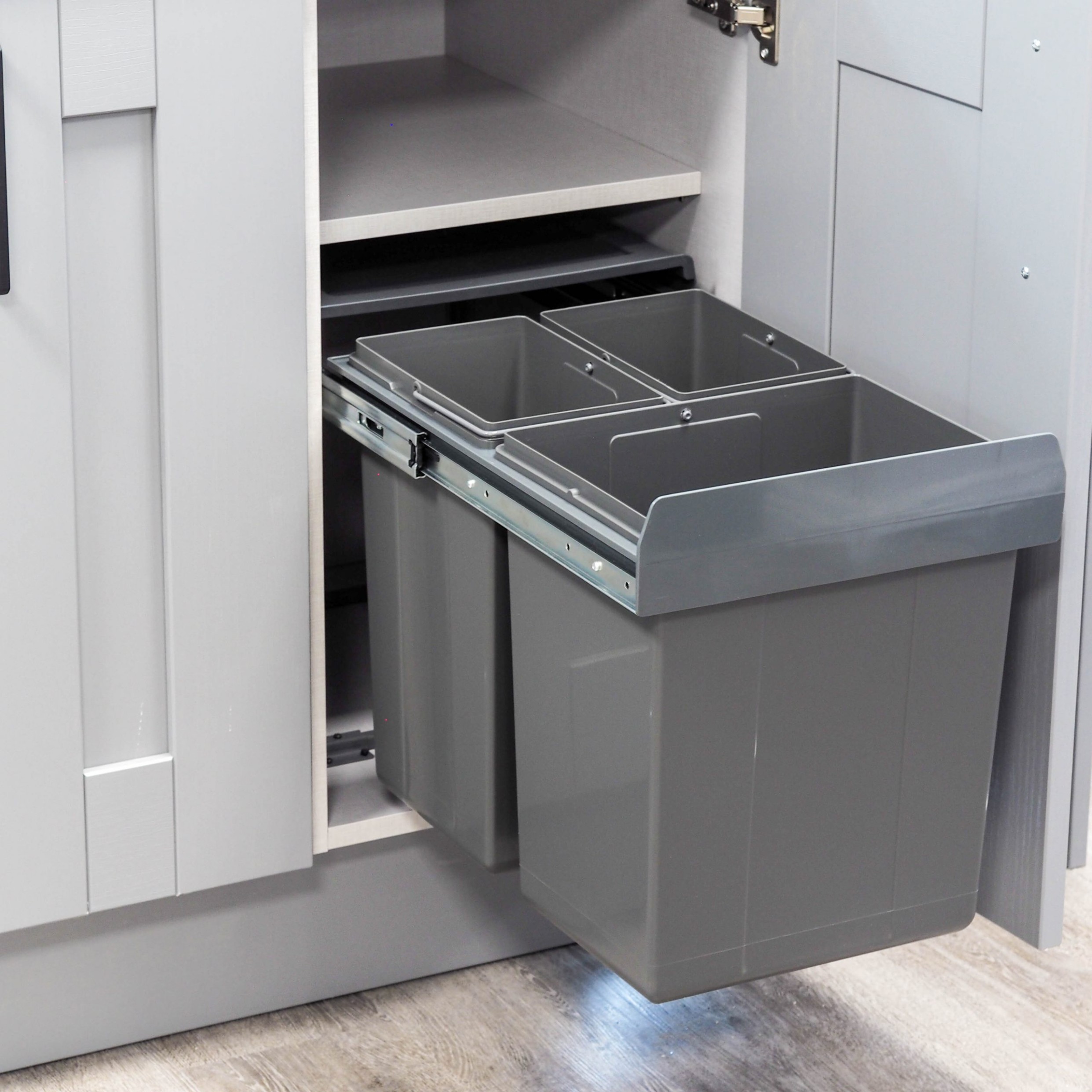 Pull Out Kitchen Waste / Recycling Bin for 5mm Cabinet  Hinged Door - 400mm kitchen cabinets