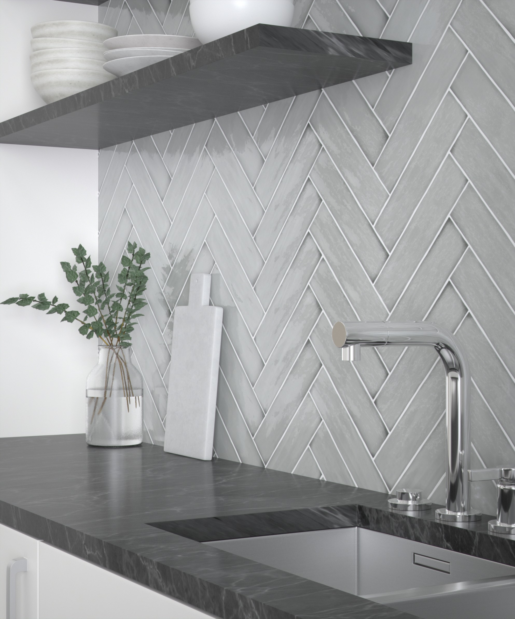 Styling a Grey Kitchen  Topps Tiles - grey kitchen tiles