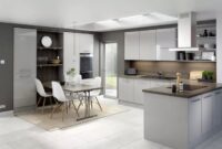 What color of kitchen cabinets goes well with the gray floor - Hackrea