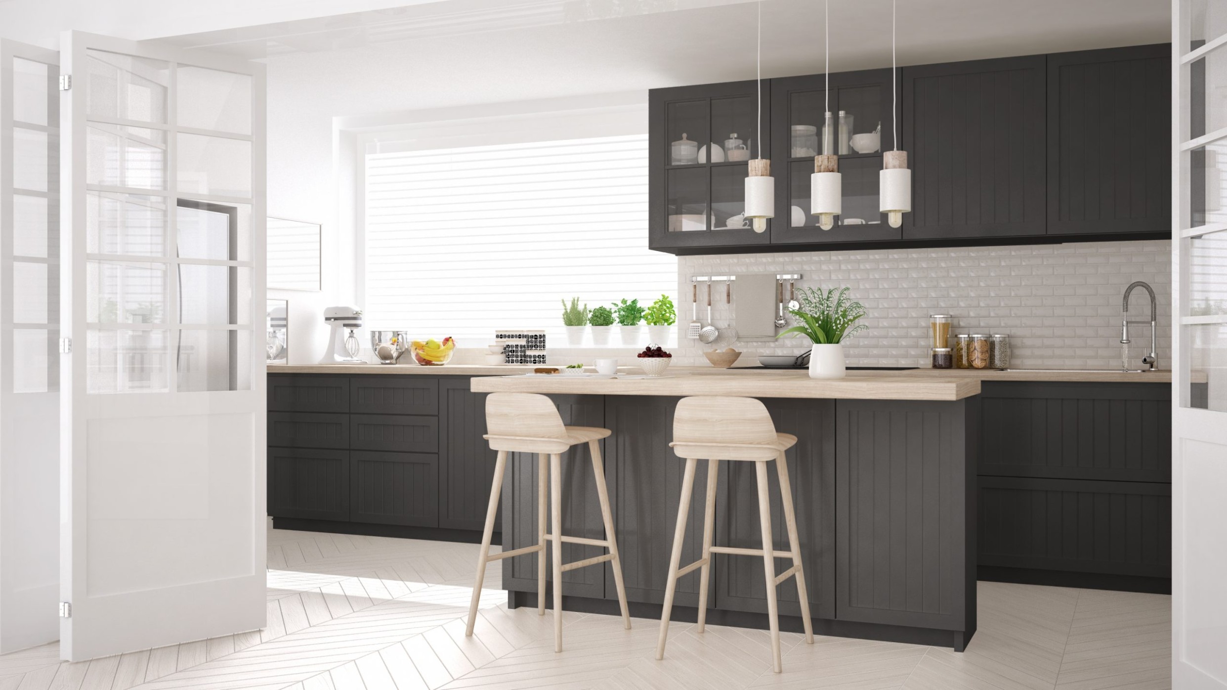 What colours go with grey in the kitchen? - Kitchen Warehouse - what colour goes with grey kitchen units